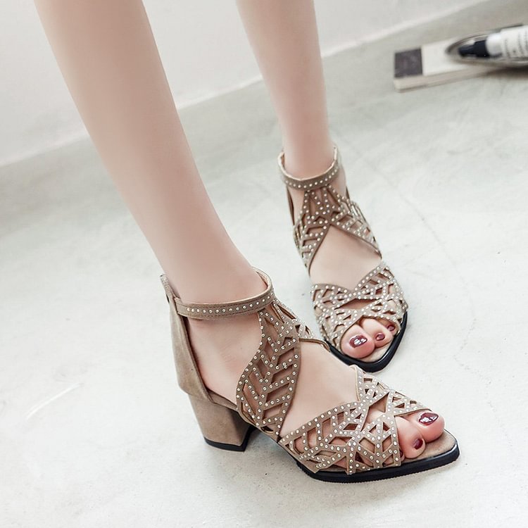 🔥Pâques - 50 % de réduction🔥25 nouveaux talons hauts creux bohèmes pour femmes