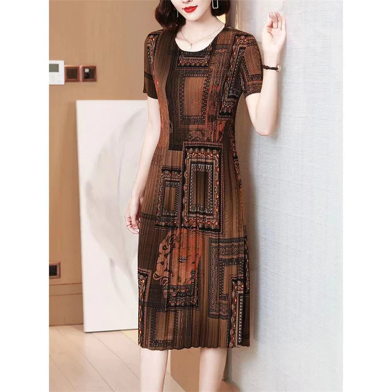 Robe plissée à la mode