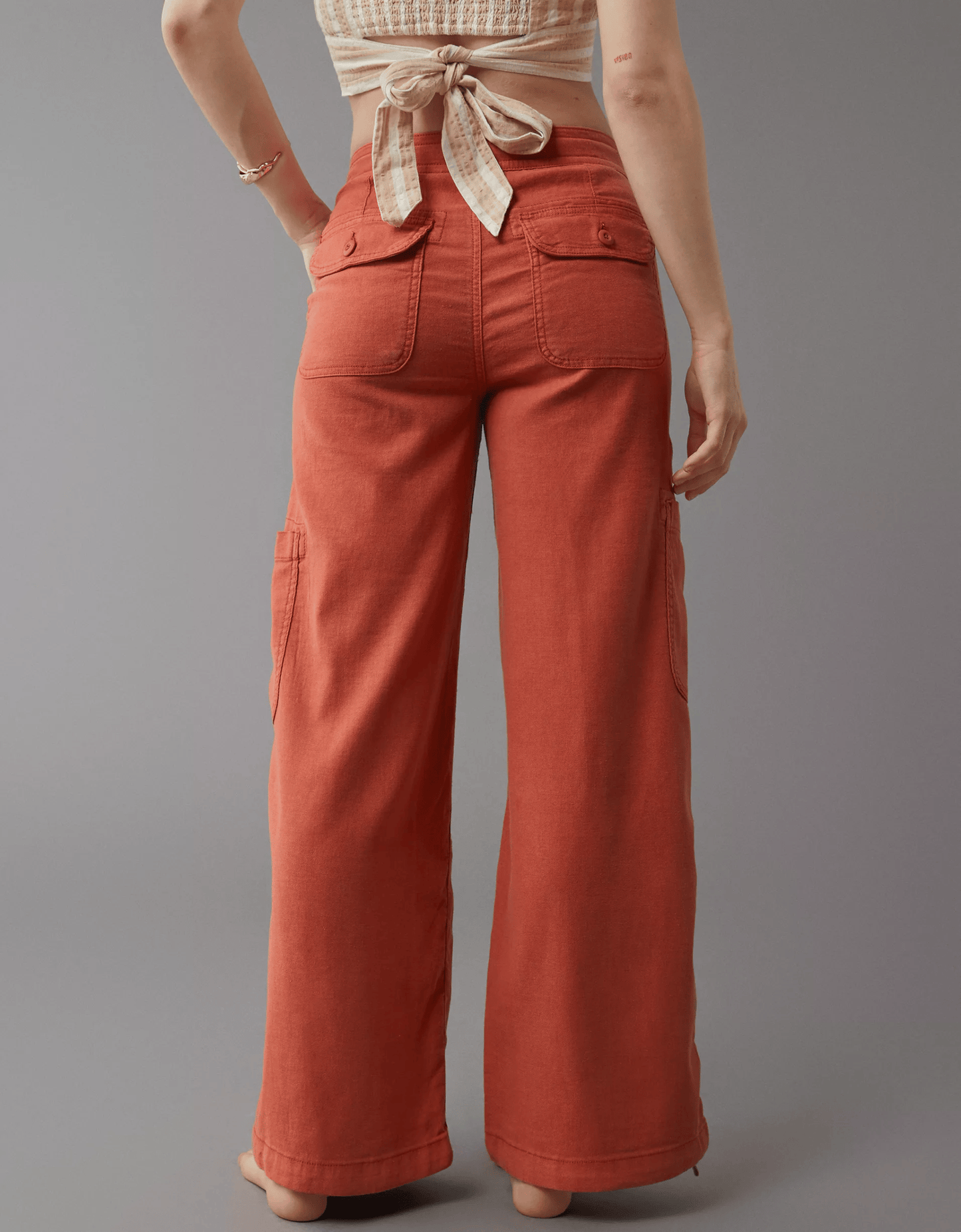 🔥Vente à chaud🔥 Pantalon cargo à jambes larges en lin