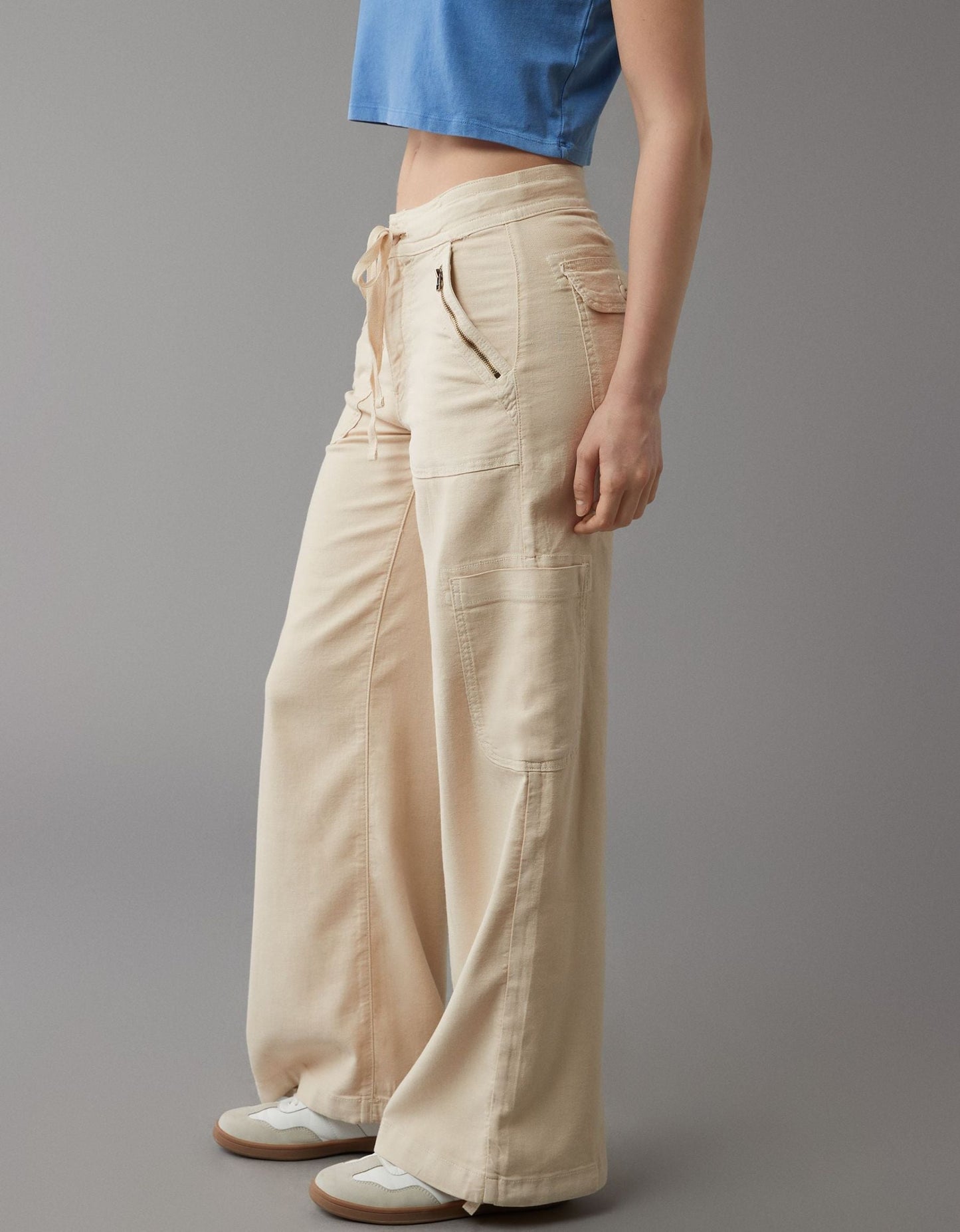 🔥Vente à chaud🔥 Pantalon cargo à jambes larges en lin