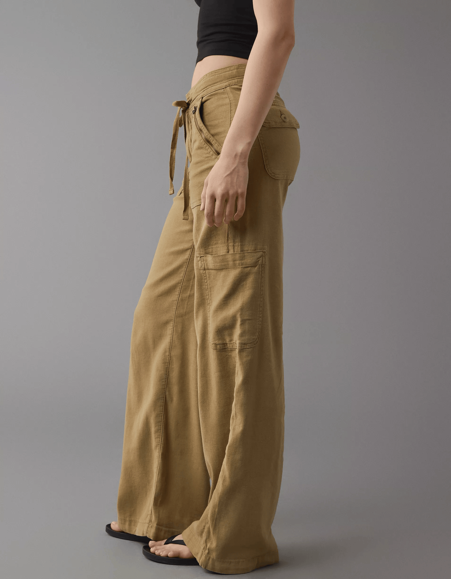 🔥Vente à chaud🔥 Pantalon cargo à jambes larges en lin