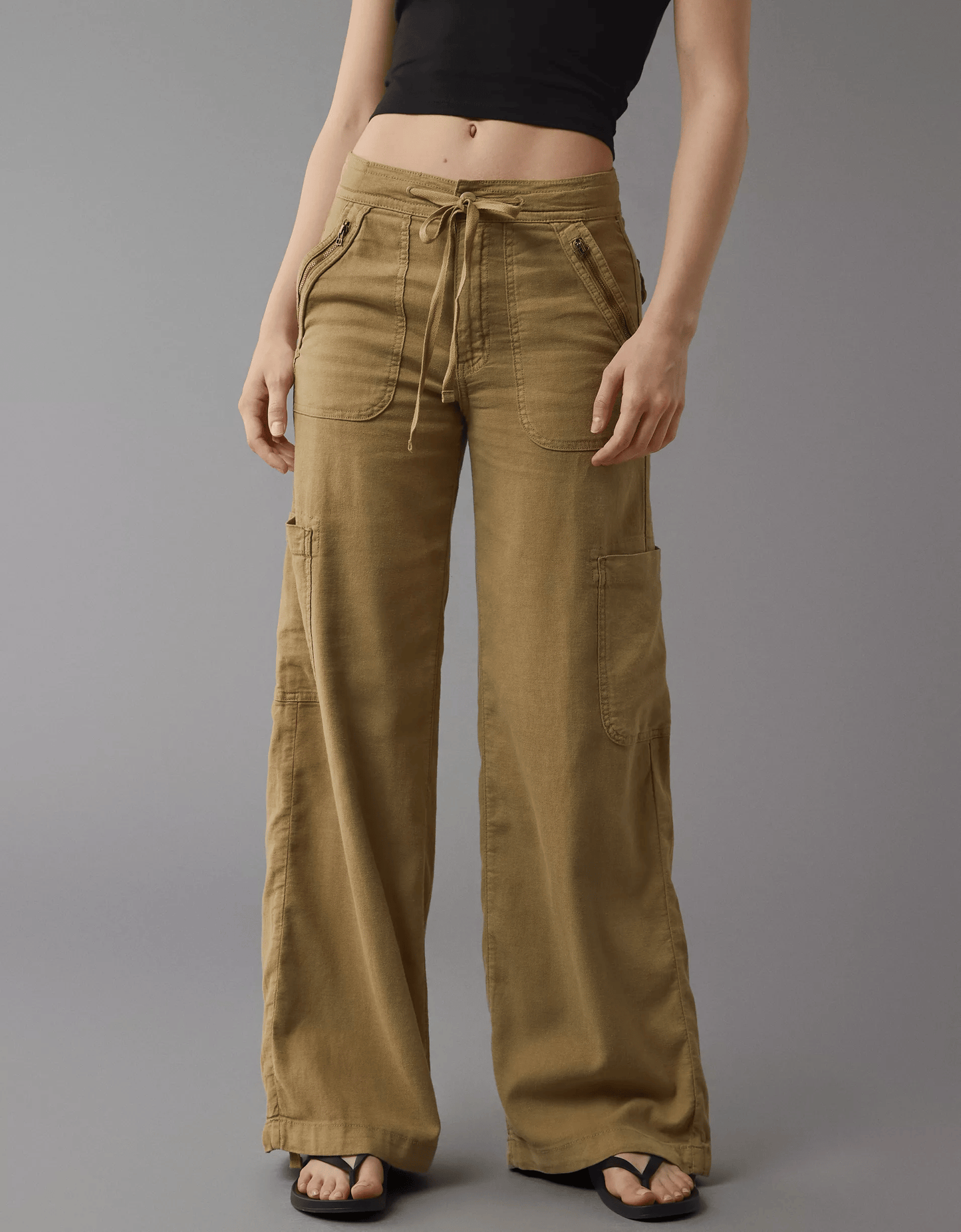 🔥Vente à chaud🔥 Pantalon cargo à jambes larges en lin