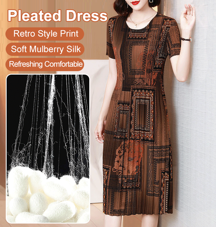 Robe plissée à la mode