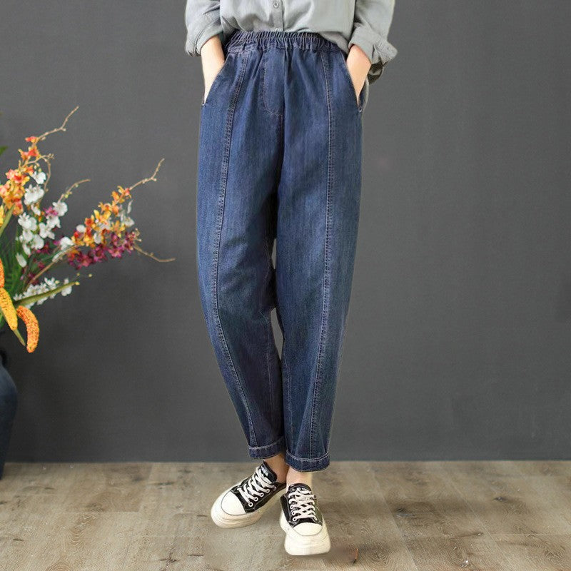 Jean brodé vintage pour femmes
