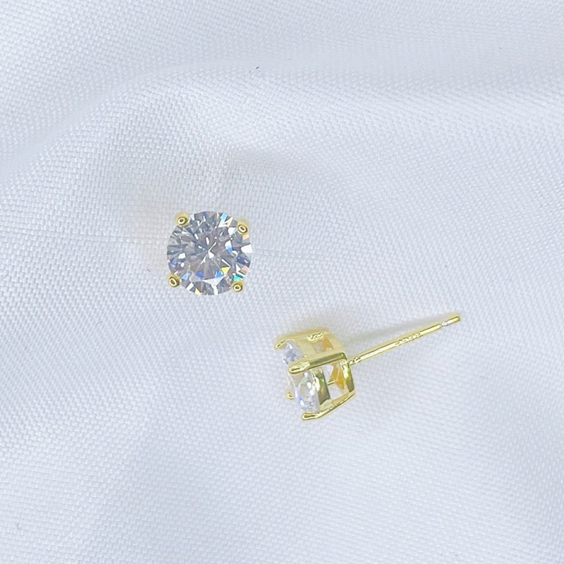 👸Boucles d'oreilles rondes étincelantes en Moissanite (50 % DE RÉDUCTION)