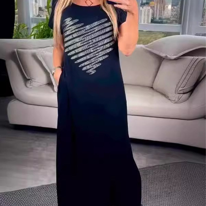 ⏰ Nouvelle vente chaude 49% de réduction 🎀Robe t-shirt longue avec fentes latérales