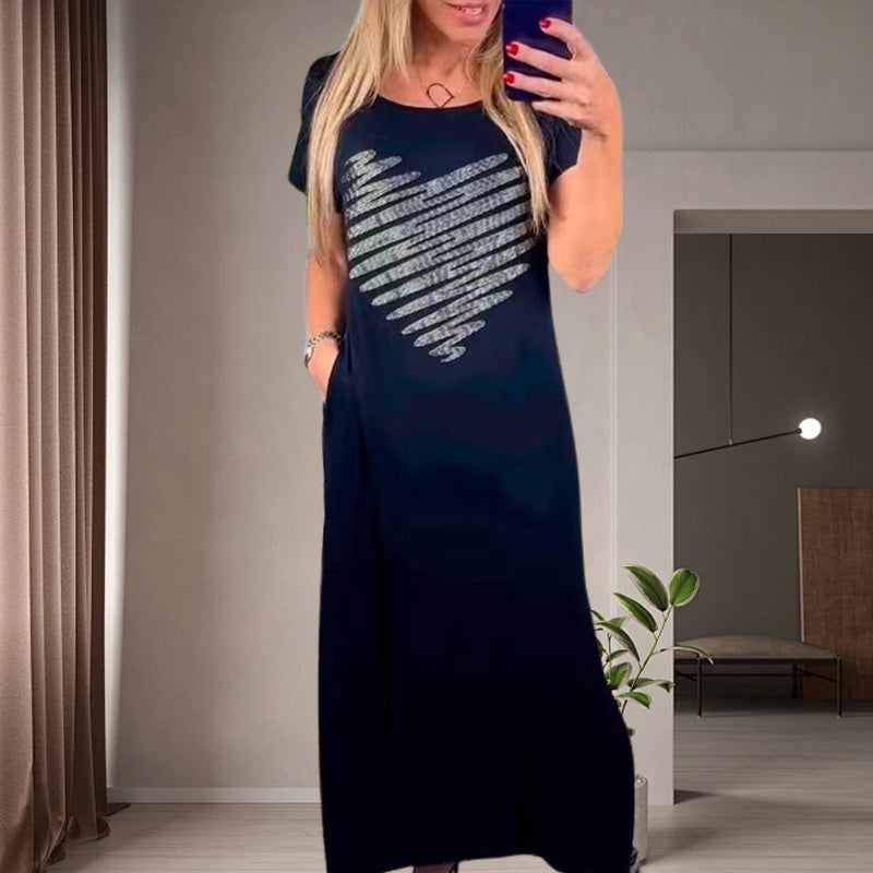 ⏰ Nouvelle vente chaude 49% de réduction 🎀Robe t-shirt longue avec fentes latérales
