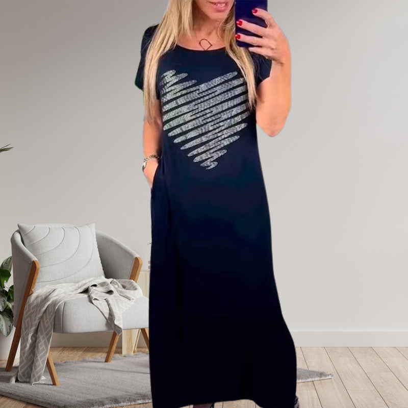 ⏰ Nouvelle vente chaude 49% de réduction 🎀Robe t-shirt longue avec fentes latérales