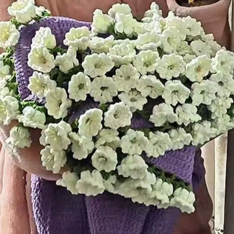 Couverture bouquet au crochet