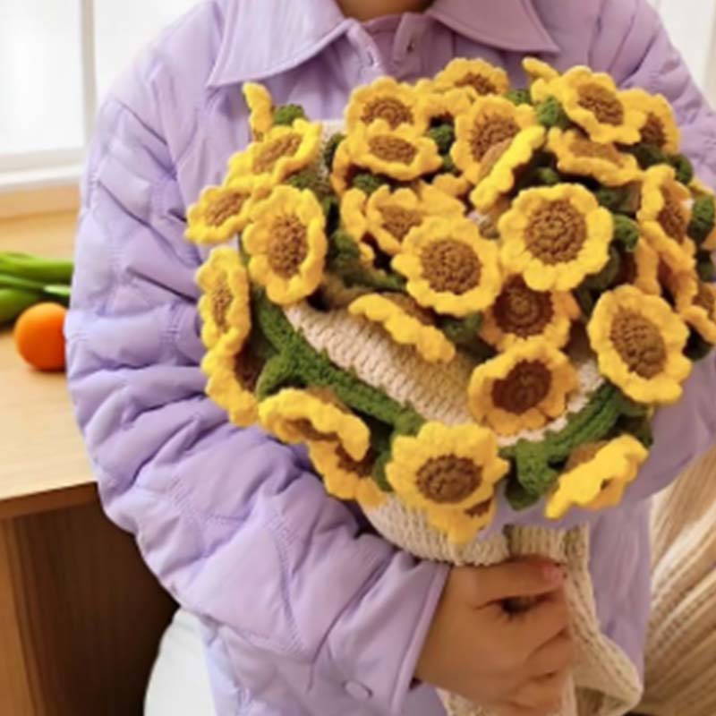 Couverture bouquet au crochet