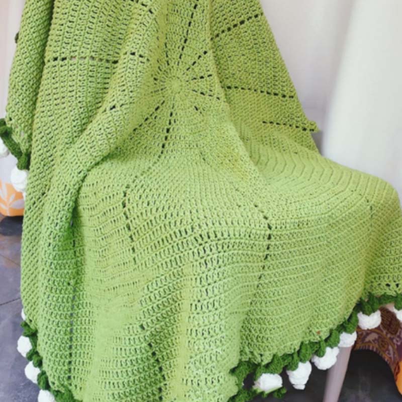 Couverture bouquet au crochet