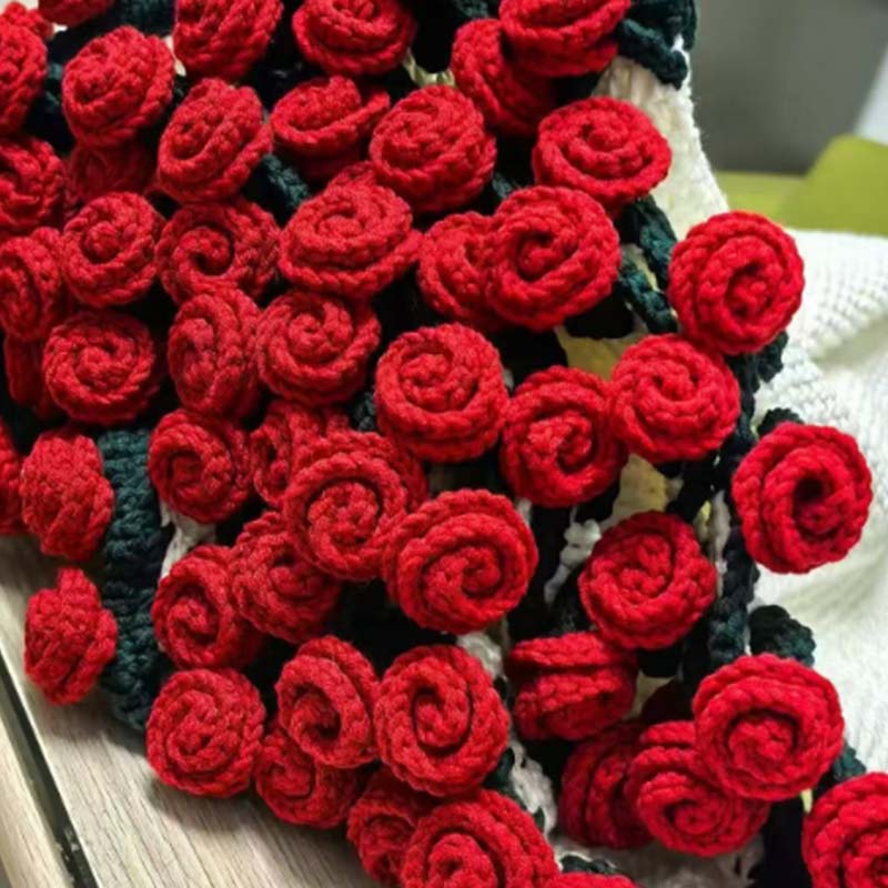 Couverture bouquet au crochet