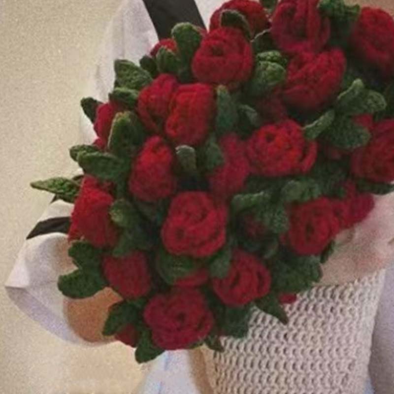 Couverture bouquet au crochet