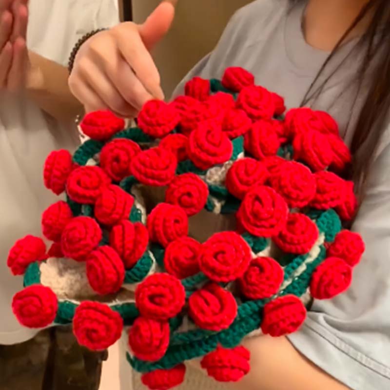 Couverture bouquet au crochet