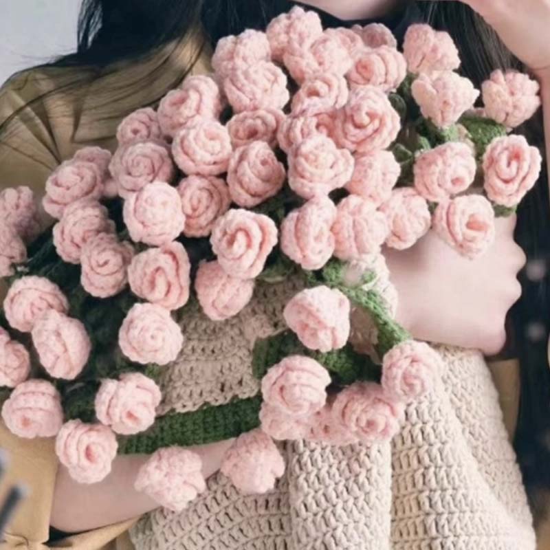 Couverture bouquet au crochet