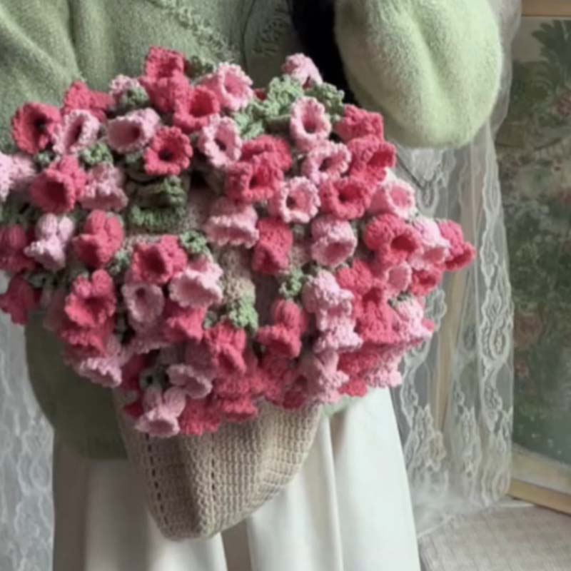 Couverture bouquet au crochet