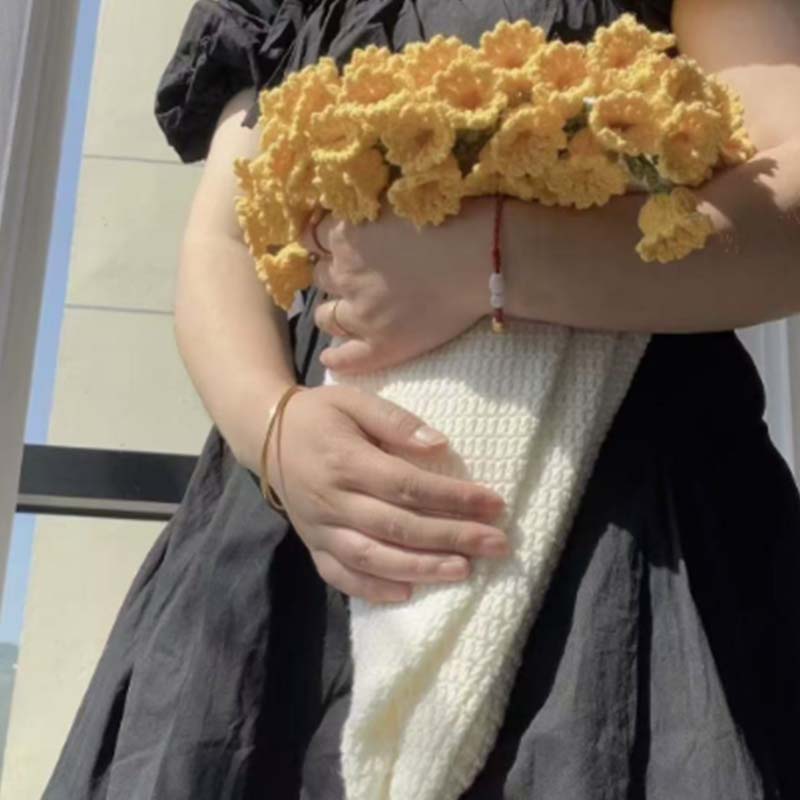 Couverture bouquet au crochet