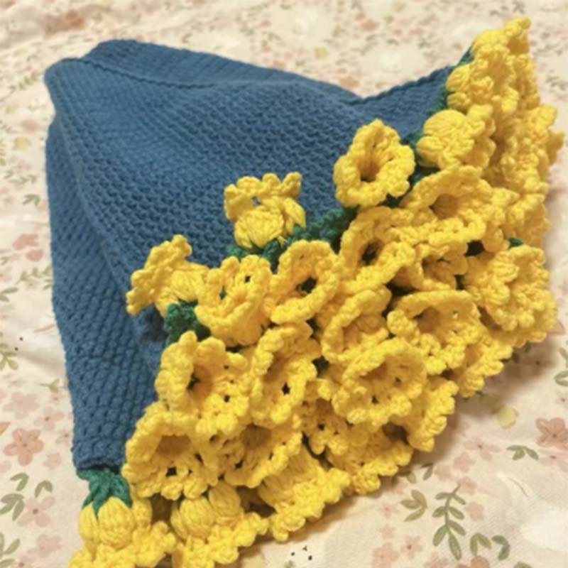 Couverture bouquet au crochet