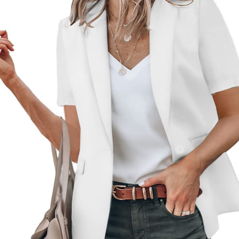 ✨Nouvelle Arrivée✨🌸Blazer décontracté élégant à manches courtes pour femmes