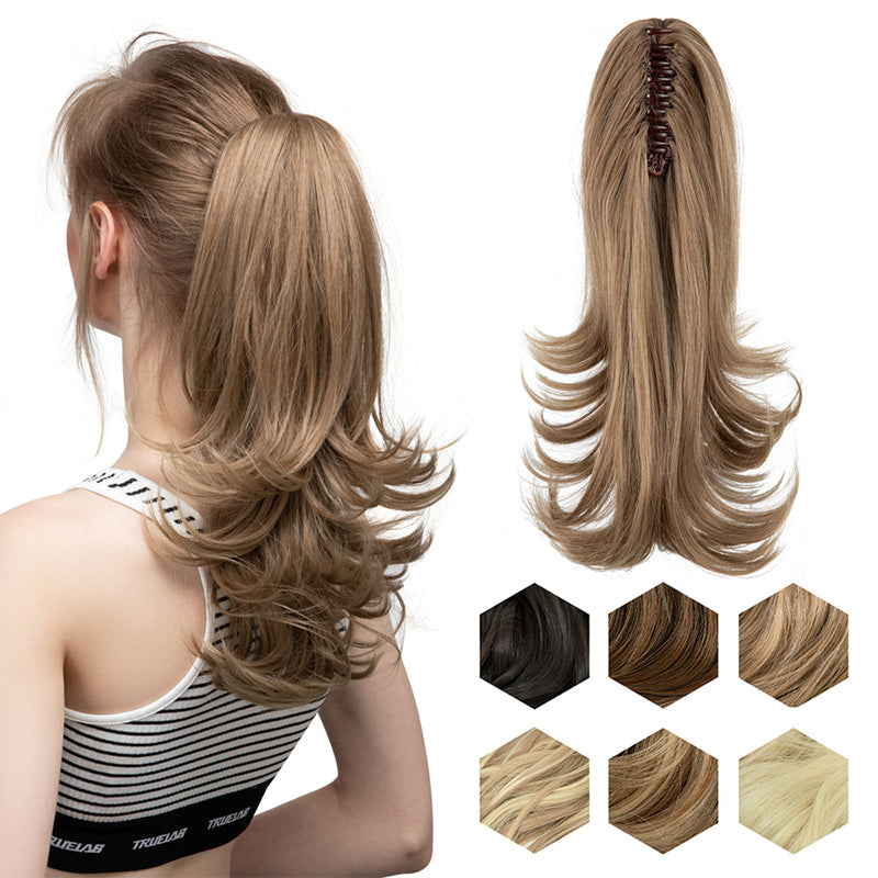 ✨Le secret de la confiance👸Femmes légèrement bouclés Fibre chimique Simulation de cheveux Fausse queue de cheval naturelle épingle à cheveux
