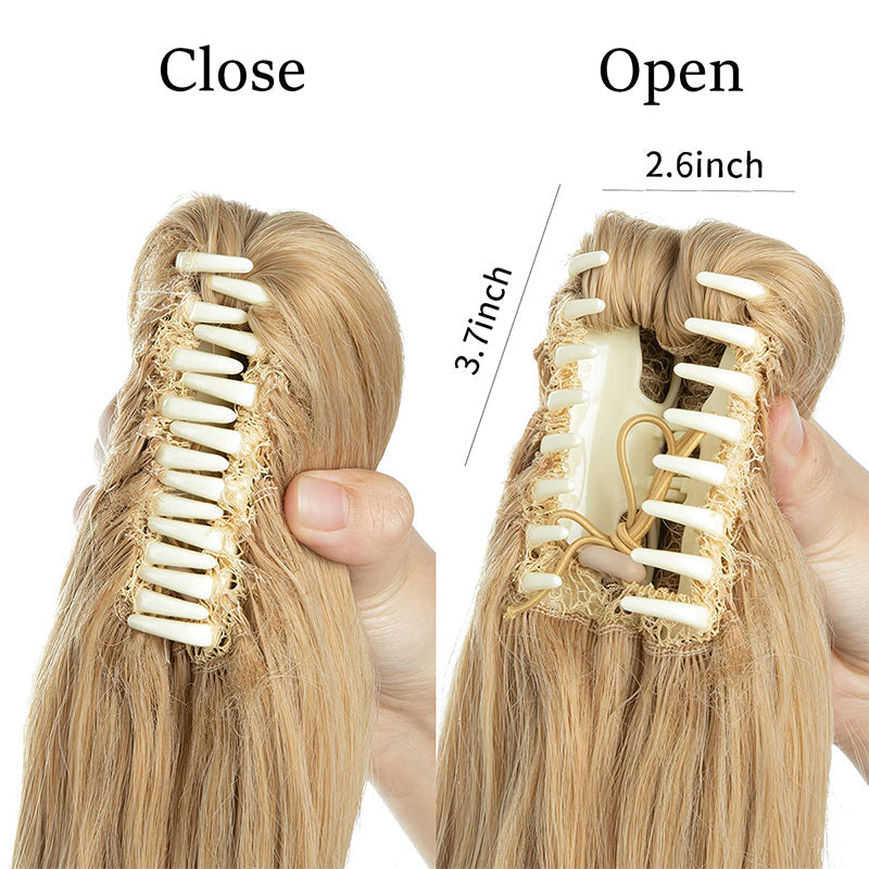 ✨Le secret de la confiance👸Femmes légèrement bouclés Fibre chimique Simulation de cheveux Fausse queue de cheval naturelle épingle à cheveux