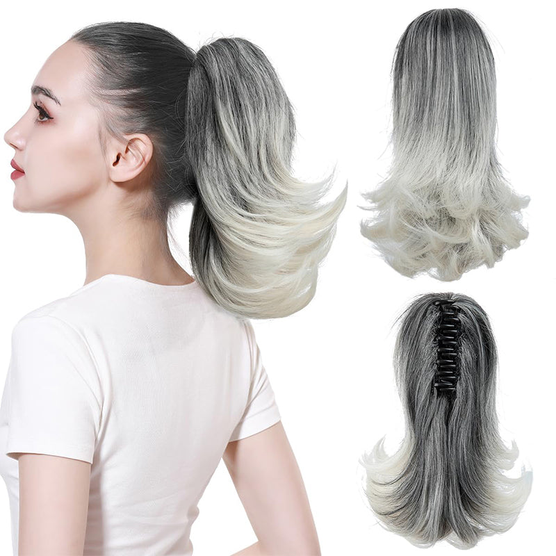 ✨Le secret de la confiance👸Femmes légèrement bouclés Fibre chimique Simulation de cheveux Fausse queue de cheval naturelle épingle à cheveux