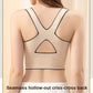 Traceless front buckle crossed sports corrective backless bra