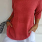 🔥Hot Sale-30% OFF🥰Solid Color Knitted V-neck Top