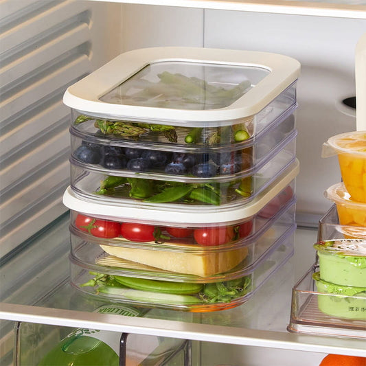 🎁Hot Sale 49% OFF⏳Food Storage Containers with Lid Clear Fridge Crisper