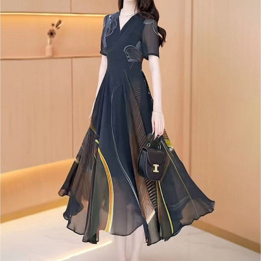 🎁Hot Sale 49% OFF⏳Women's Elegant Printed Tulle Dresses