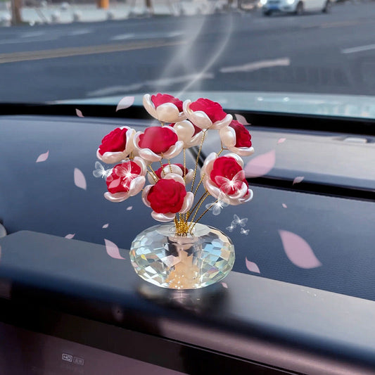 🎁Hot Sale 50% OFF⏳Rose Bouquet Ornament Car Dashboard Decoration