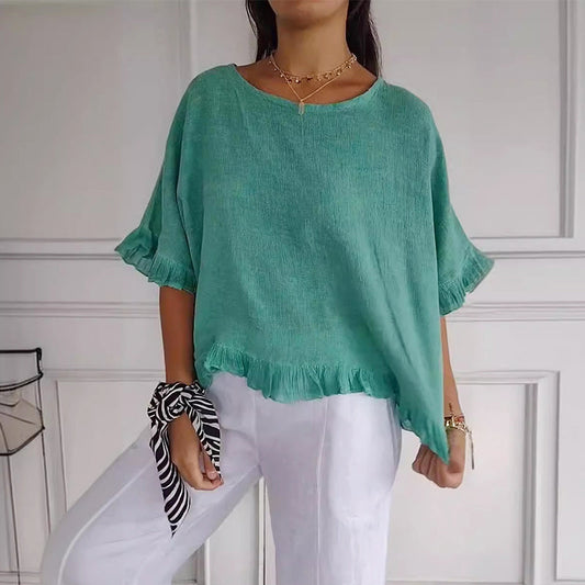 🔥BUY 3 GET FREE SHIPPING-50% OFF🔥Summer cotton linen top with loose fit