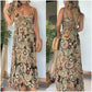 💕Limited Time Offer 39% OFF💕Women’s Sexy Spaghetti Strap Floral Print Long Dress