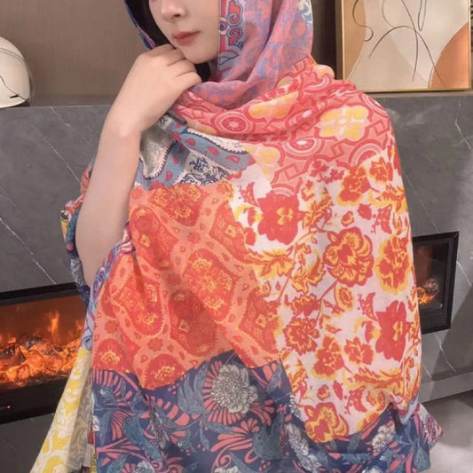 Exotic Print Thin Sun Protection Shawl