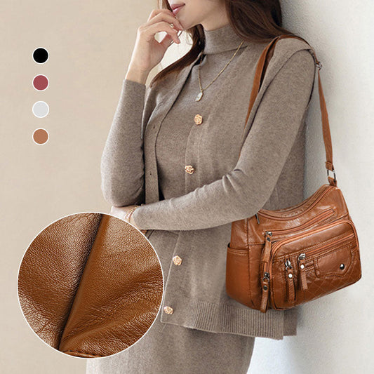 Women's Simple Multi-Pocket Shoulder Bag