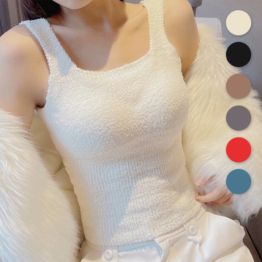 Women’s Cozy Soft Fuzzy Knit Tank Top