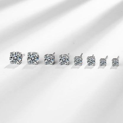 👸Boucles d'oreilles rondes étincelantes en Moissanite (50 % DE RÉDUCTION)
