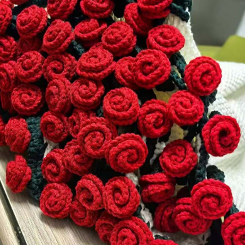 Couverture bouquet au crochet