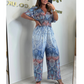 🌷Vente chaude d’été-49 % de réduction🩵Combinaison large à imprimé bohème