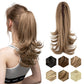 ✨Le secret de la confiance👸Femmes légèrement bouclés Fibre chimique Simulation de cheveux Fausse queue de cheval naturelle épingle à cheveux