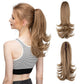 ✨Le secret de la confiance👸Femmes légèrement bouclés Fibre chimique Simulation de cheveux Fausse queue de cheval naturelle épingle à cheveux
