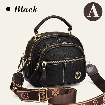 🔥Last Day Sale 49%🔥Classic Multifunctional Compartments Adjustable Wide Shoulder Strap Leather Crossbody Bag