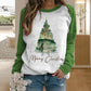 [Best Gift for Her] Fashion Merry Christmas Tree Print Sweatshirt for Women