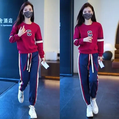 🎁Hot Sale 50% OFF⏳ Fashionable and casual long-sleeved round neck loose sweatshirt suit