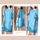 🎁Hot Sale 49% OFF⏳Women’s Ice Silk Vintage Print Crepe Dress