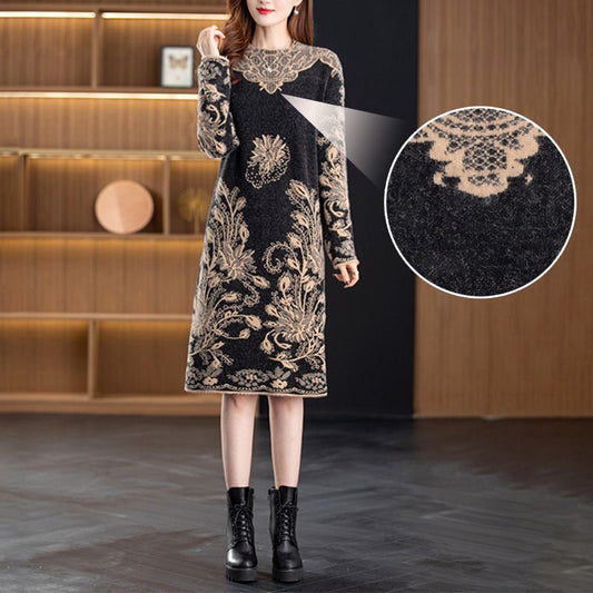 🎁Hot Sale 50% OFF⏳Women’s Elegant Lace Embroidery Long-sleeve Dress