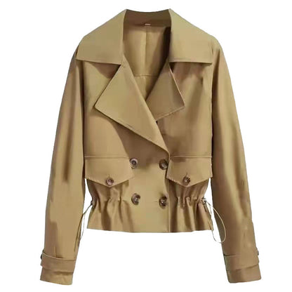 🎁Hot Sale 50% OFF⏳Korean Style Short Fashion Trench Coat🧥